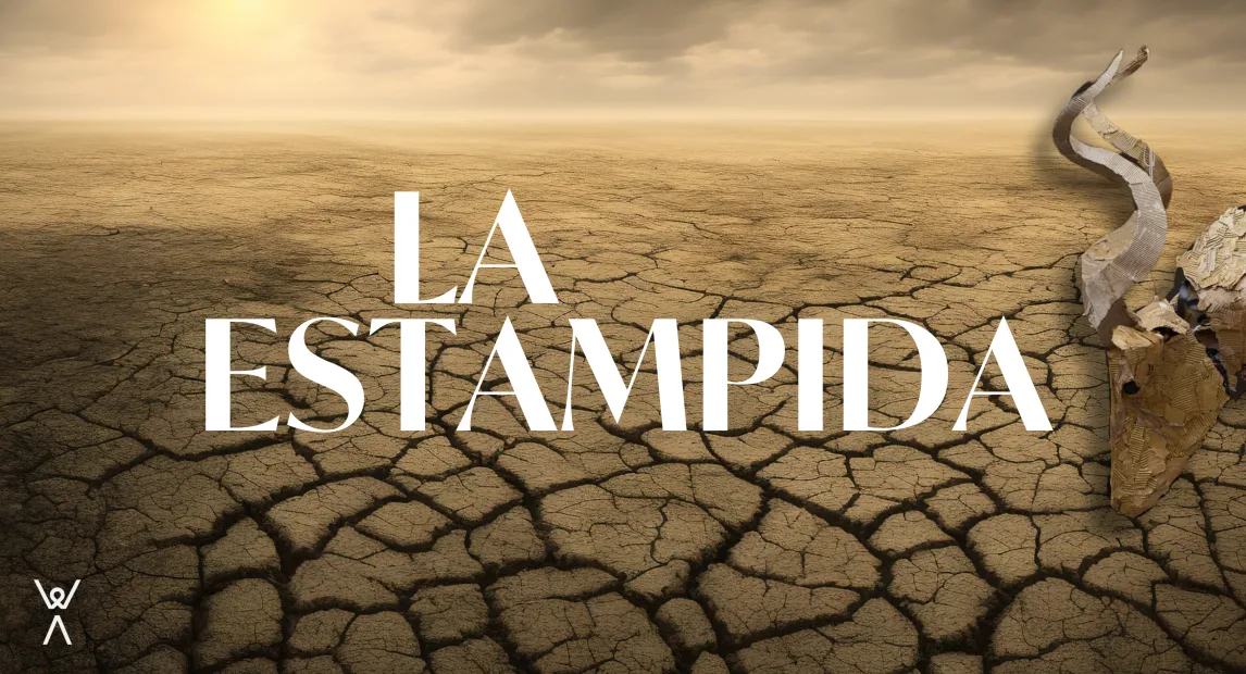 El logo de la estampida